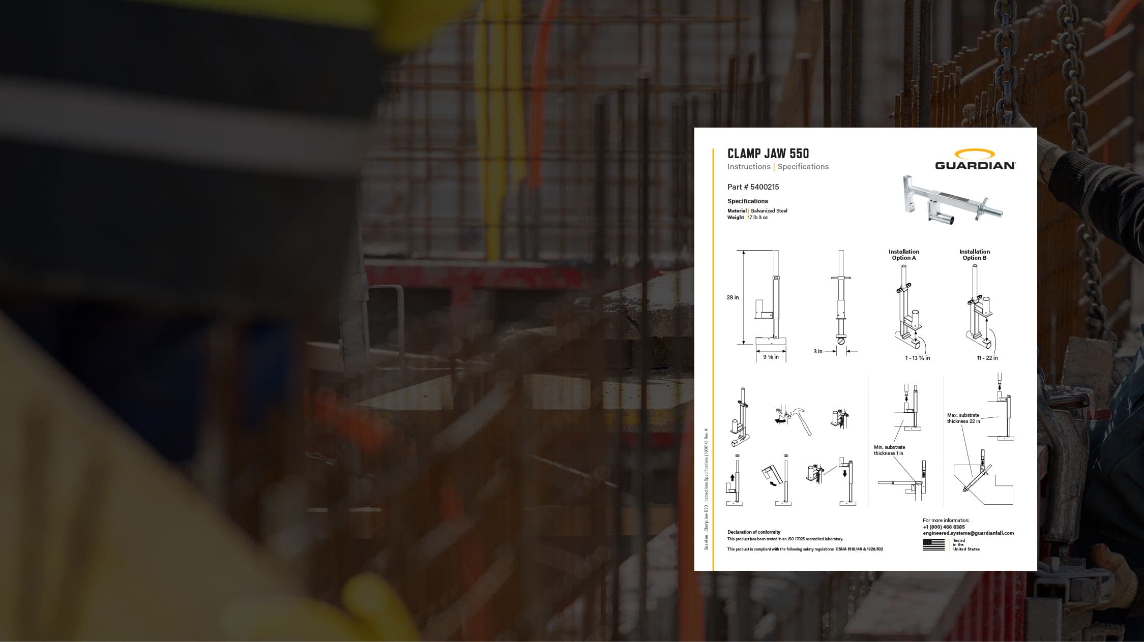 1600143 Rev. a Guardian 5400215 Clamp Jaw 550 Us Web
