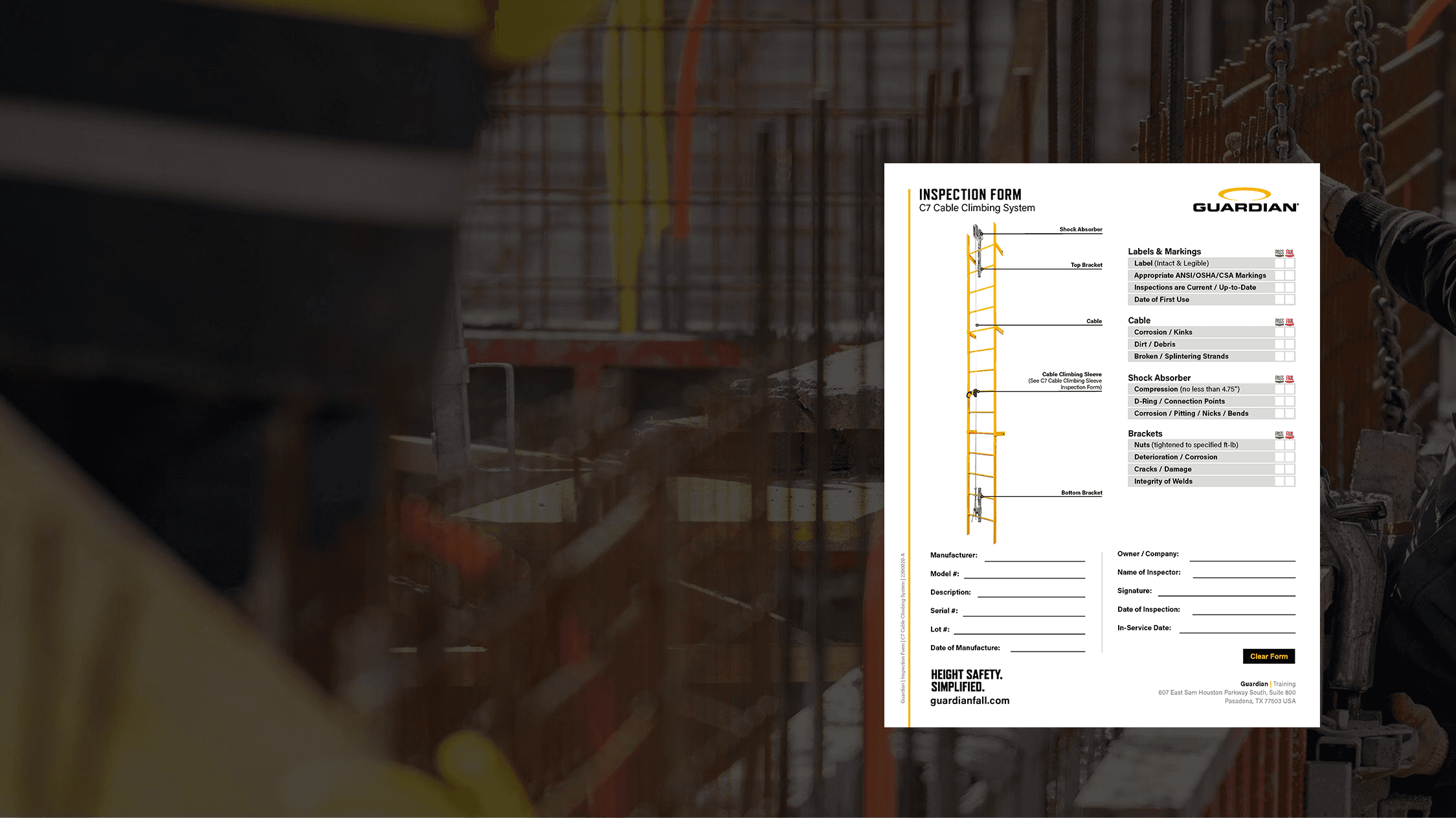 2200020 a   Inspection Form   Cable Climbing System   2024   Web